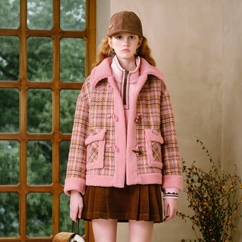 Wancaoyi wancaoyi 2025 winter new jacket w30130451 pink s