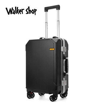 Walker shop multifunctional luggage universal wheel large capacity suitcase fashionable simple business travel trolley case classic black 28 inches