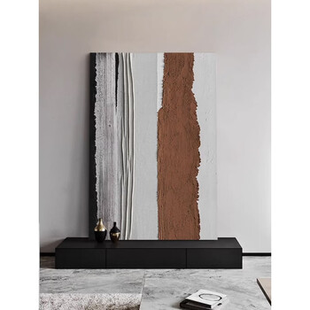 Fantasy living room decorative painting sofa background wall floor-standing abstract mural pure atmospheric hanging painting 07 modern black (aluminum alloy) high-definition giclee + pure cotton canvas 60x90