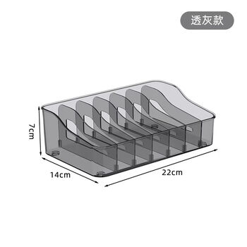 Fantasy seasoning jar storage box seasoning salt kitchen shelf supplies large spice bag seasoning jar storage box transparent gray 1 pack with adjustable partition