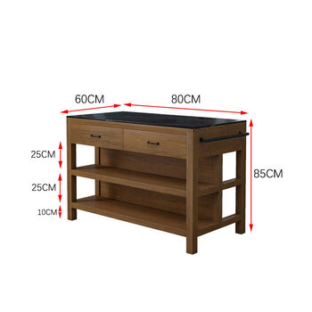 Pupan movable table separate cooking table storage rack dining table integrated open kitchen bar sideboard 806085cm