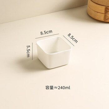 Tuojin imported high-quality ceramic square bowls from japan, snack bowls, hot pot dipping bowls, household steamed egg steamer bowls, steamers, steamed vegetables, square steaming bowls