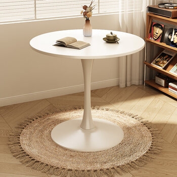 Zhuobo round table coffee table living room side table coffee table reception table bqt03 white 70cm