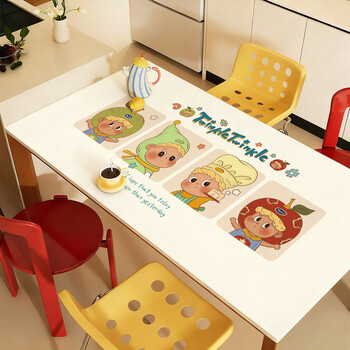 Lange environmentally friendly silicone table mat waterproof and oil-proof no-wash tablecloth anti-scalding new light luxury high-end coffee table table mat guoxingqutuan 60*60cm
