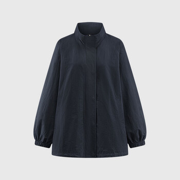 5+(fiveplus)five plus stand collar zipper jacket women's loose casual versatile slim design top spring navy m (one size) (within 150 jin)