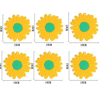 Naoiskey nordic placemat insulation mat coaster dining table mat heat-resistant pot mat bowl mat silicone dish mat yellow 6 pieces 1 piece yellow 6 pieces