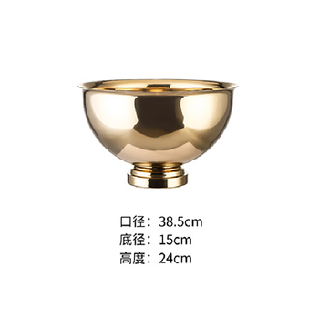 Stainless steel thickened ice bucket bar ktv supplies champagne bucket commercial ice cube bucket creative champagne basin golden ice clip