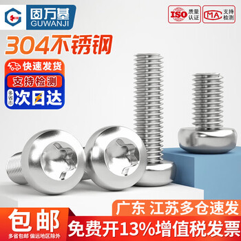 Guwanji 304 stainless steel pan head round head torx screws anti-theft screws bolts small screws accessories fasteners m4x8 20 pieces