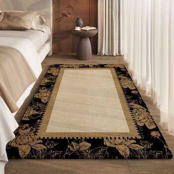 Yusenyi bedroom bedside carpet home living room floor mat sofa coffee table blanket waterproof anti-fouling bedside foot mat heman 180x250cm