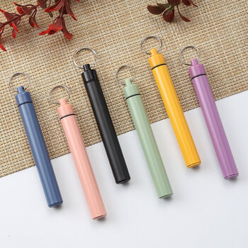 Shantou lincun ear scoop artifact, special stainless steel portable ear canal cleaning for children and adults, 6-piece set of ear scoops, plastic - yellow bottle