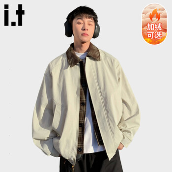 Chocoolateit retro jacket men's autumn and winter new american workwear loose commuting cotton jacket white 3xl