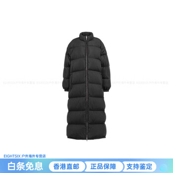 Prada solid color turtleneck quilted padded coat women's black black one size 38