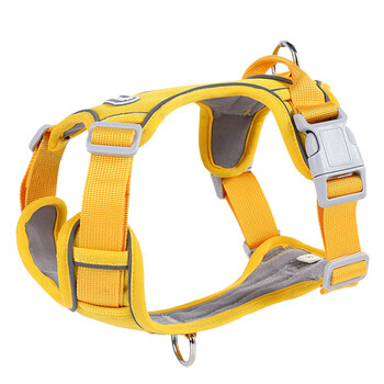 Miaopule dog harness explosion-proof vest-style dog harness large dog outdoor anti-breakaway adjustable dog leash yellow s recommended 9-15 pounds