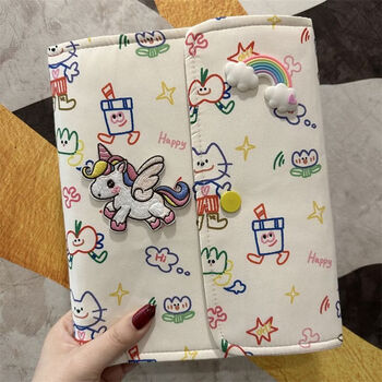 Yingfan new 2026 cartoon pregnant mother prenatal checkup a4a5 storage booklet report sheet information book folding loose leaf prenatal checkup package pegasus cat fairy tale raft storage booklet (click deduction) buy one get three free