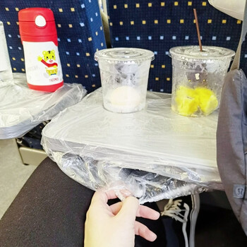 He jiagong high-speed rail table cover, travel high-speed rail dirt-proof small table table mat, disposable table cover, seat cover, second-class seat cover, 20 pieces, thickened and not easy to break, 70*60cm, stretch length 70
