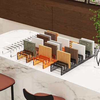 Fantasy display rack stone color plate shelf small sample rack cabinet door panel aluminum gusset display rack please contact customer service for customized colors