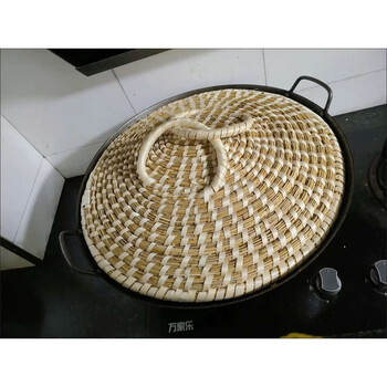 Yusenyi reed handmade straw pot lid, steamer lid, wine jar lid, handmade straw pot lid, pickle jar lid, ground pot, aluminum pot, wood pot 2832 without edges