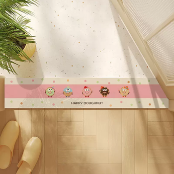 Yusenyi bathroom threshold stone very narrow floor mat door stone long strip carpet home bathroom door diatom mud water-absorbent foot mat frosted donut 20x60cm (ultra thin no jam door)