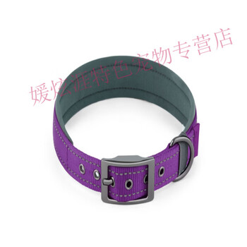 Shantou lincun neoprene customized dog collar, comfortable, reflective and non-stretching, purple s