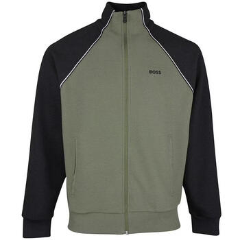 Boss hugo boss men's jacket warm and comfortable cotton blend outdoor casual sweatshirt olive one size |s