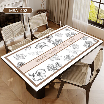 Yusenyi american dining table mat, high-end coffee table mat, oil-proof, heat-insulating, waterproof, high-temperature anti-scalding leather, no-wash msa-402 90cm*160cm