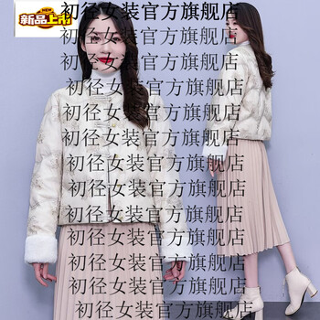 Chujing new chinese style national style down jacket mother's clothing winter new fashion small fragrance style white duck down warm short jacket embroidered style champagne color m recommended 90kg--120kg