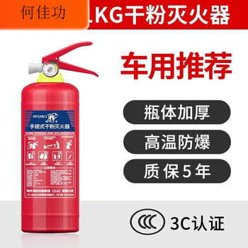 Vehicle-mounted fire extinguisher private car dry powder small portable car annual inspection set special household firefighting equipment 1kg new national standard dry powder fire extinguisher vehicle annual inspection