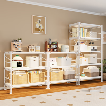 Seven-sequence storage rack kitchen floor-standing multi-layer oven microwave storage rack storage rack japanese-style storage rack pot rack solid column second floor-height 50cm length 50 width 40cm