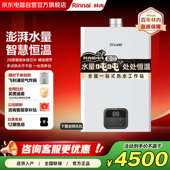 Rinnai 20-liter gas water heater, smart constant temperature, newly upgraded cpu, large liters, large water volume, precise temperature control, natural gas trade-in gs41