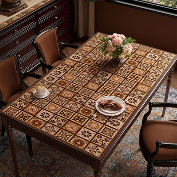 Fantasy dining table mat disposable coffee table table mat persian arranged leather square right angle tablecloth 90x140cm 48 hours delivery, hurry up