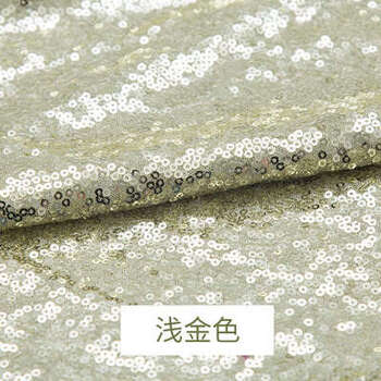 Yusenyi wedding sequined tablecloth birthday party dessert tablecloth photography background decorative sequined fabric light gold 200x280cm