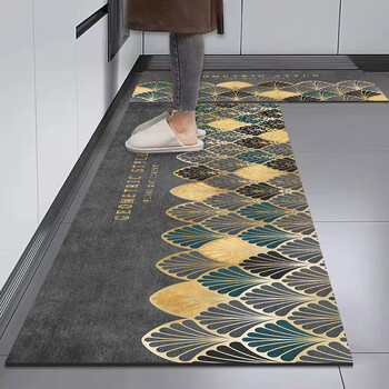 Yinghuan diatom mud kitchen special floor mat absorbs water, oil, and non-slip. the kitchen door is covered with long kitchen mats. no. 155, 80x200 cm, water-absorbent and non-slip.