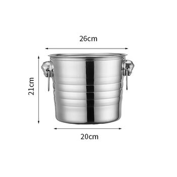 Fantasy durable ice bucket ice bucket champagne ice bucket bar ice bucket ice bucket filled with ice cubes champagne bucket ice grain bucket tiger head ice bucket silver large 7l free ice clip