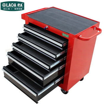 Laoa (laoa) tool cart seven-layer drawer multi-functional repair tool cart workshop tool cabinet red five-layer drawer-type tool cabinet a type la114826