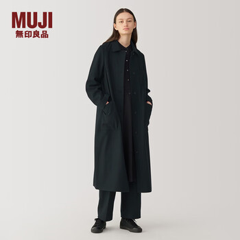 Mujilabo women's wool blend coat woolen coat women's winter af00ic4a dark navy l (165/88a)