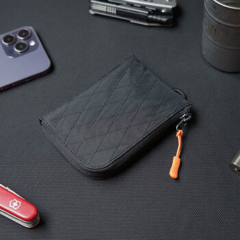 Montenegro seven-character zipper wallet multi-functional card holder all-in-one men's functional wallet coin coin purse montenegro, xpac rongsheng black version