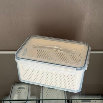 Yusenyi back milk bag bottle storage box portable baby teether toy breast pump storage fruit and vegetable drain rack dustproof small size 4580ml