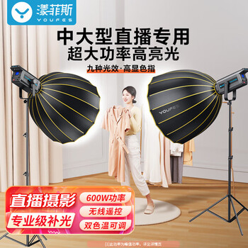 Yangfeisi ys19 professional live broadcast fill light, always bright led shooting light, spherical soft light box, 600w large, 600w deep polished double light, dedicated for live broadcast
