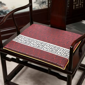 Yusenyi solid wood taishi chair cushion mahogany chair circle chair cushion seat cushion stool cushion chair cushion official hat custom sofa cushion ink cloud blue pattern custom size thickness consult customer service