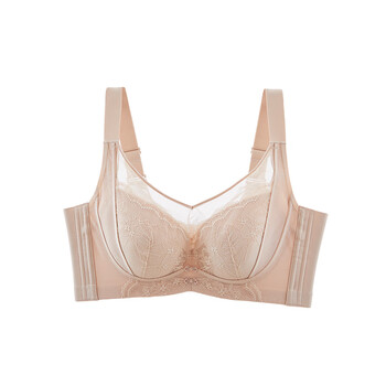 Shcer (shcer) full-cup large breasts showing small bra, side breasts collection bra, push-up anti-sagging adjustable underwear for women a3908w, pink skin color, 80d, 80c/80d, wearable