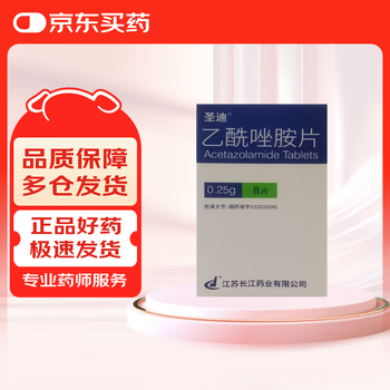 Sundy acetazolamide tablets 0.25g*8 tablets/box