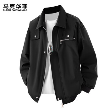 Mark fairwhale work jacket men's winter american jacket men's high-end baseball uniform top black xl