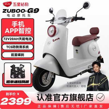 Five-star diamond leopard electric car 72v20ah high power new smart electric motorcycle adult men's and women's two-wheel battery car g9 dreamy ice white/caramel red/alloy white