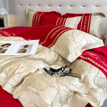 Wing fantasy 160 count four piece quilt cover sheet sheet bedding set 4 romeo red sheet style 1.5 sheet style 200x230 quilt cover four piece set