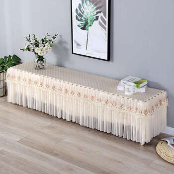 Yusenyi coffee table tv cabinet tablecloth lace rectangular living room manicure tablecloth dressing table cover dust cover mantangmi lace 40 width x 50 length x 40 height cm