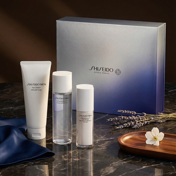 Shiseido men's three-piece limited holiday skin care gift box (moisturizing cleanser) for valentine's day for boyfriend and husband