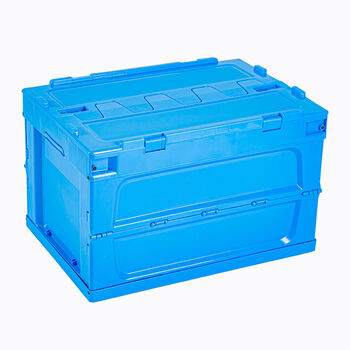 Wing fantasy side-opening folding storage box for camping and picnic 50 clear style box for factory logistics and warehousing 530 sky blue pp version 50l (530x365x335mm)