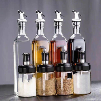 Tuojin japan imported quality glass seasoning box kitchen seasoning bottle set salt shaker sealed home special combination seasoning