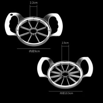 Yong huan stainless steel cutting apple fruit splitting, peeling and core tools household coring set mold stainless steel 8 cut + 12 cut fruit divider high quality and easy to clean
