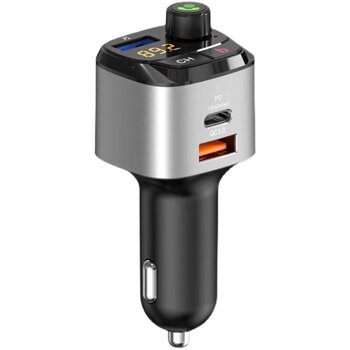 Car bluetooth receiver 5.0 lossless sound quality mp3 audio player car charger silver official standard